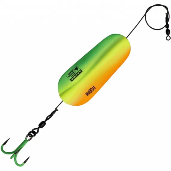 Must-Have MADCAT - Sumcová třpytka A-STATIC inline spoon FIRETIGER 125g