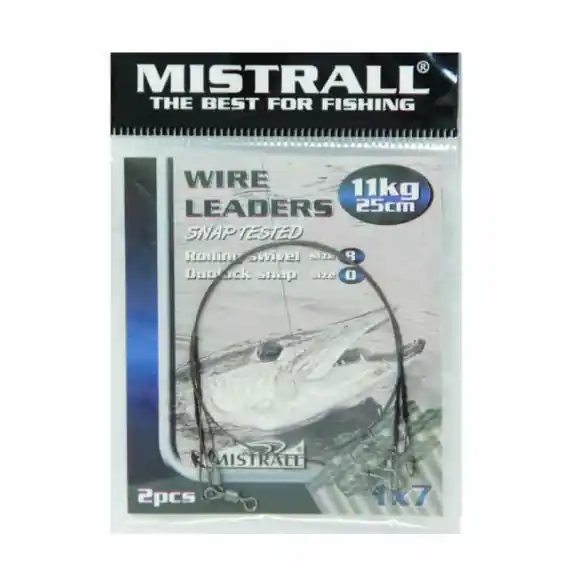 Přímo Od Výrobce Mistrall - Ocelové Lanko WIRE LEADERS 1x7 11kg/25cm/2ks