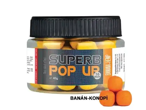 Carp Zoom Superb Pop-Ups 40g 16mm Banana-Hemp Nová Kolekce