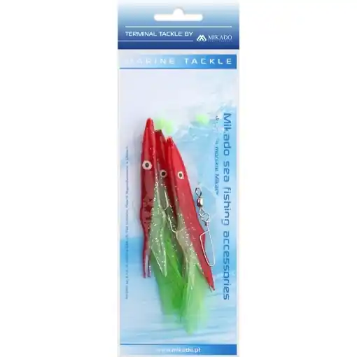 Výhodná Nabídka Mikado Sea Set - Belona Rig 12cm 3x1/0 Červená Zelená