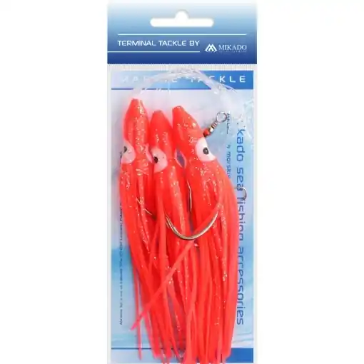 Akční Cena Mikado Sea Set - Octopus Rig 12cm 3x7/0 Red