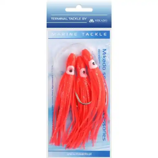 Mikado Sea Set - Octopus Rig 10cm 3x7/0 Červená Nejlepší Volba