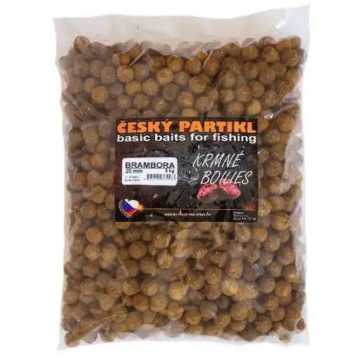 Krmné Boilies 5kg 20mm - Brambora - Český Partikl Cenová Bomba