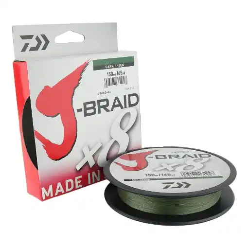 Daiwa J-Braid X8 Dark Green 150m 0.18mm 12.0kg Zlevněný