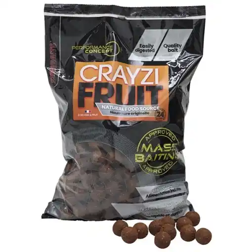 Nakupujte Hned StarBaits Mass Baiting Boilies Crayzi Fruit 3kg 20mm