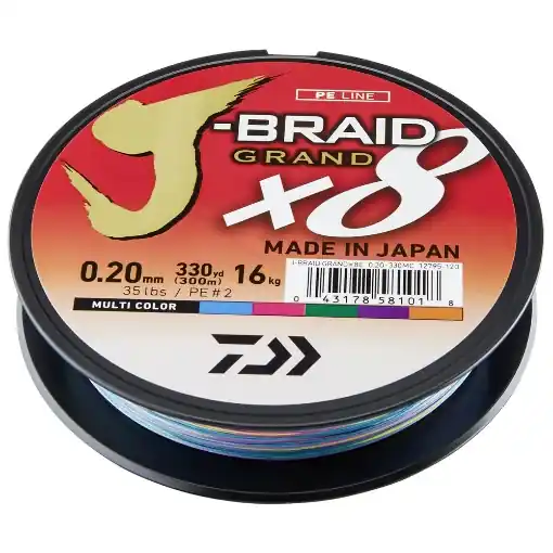 Daiwa J-Braid Grand X8 Multicolor 150m 0.13mm 8.5kg Odeslání Ihned