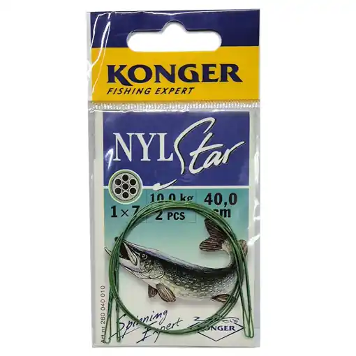Nejprodávanější Lanko s očky Konger Nylstar 70cm 10kg 2ks