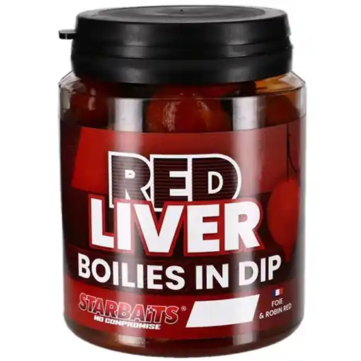 Akční Nabídka Starbaits Concept Boilies in Dip Red Liver 150g 20mm