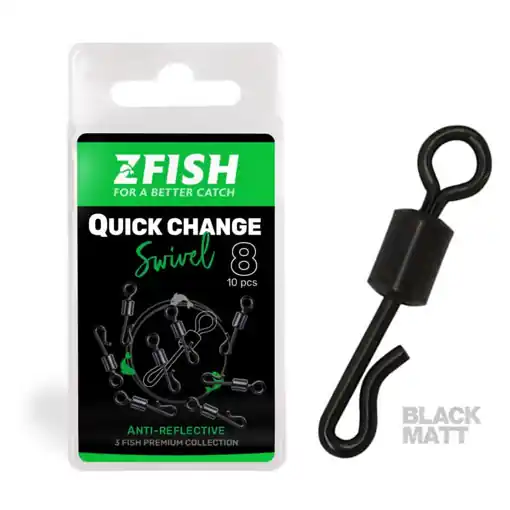 ZFISH Obratlík Quick Change Swivel Matt 8 10ks Originální