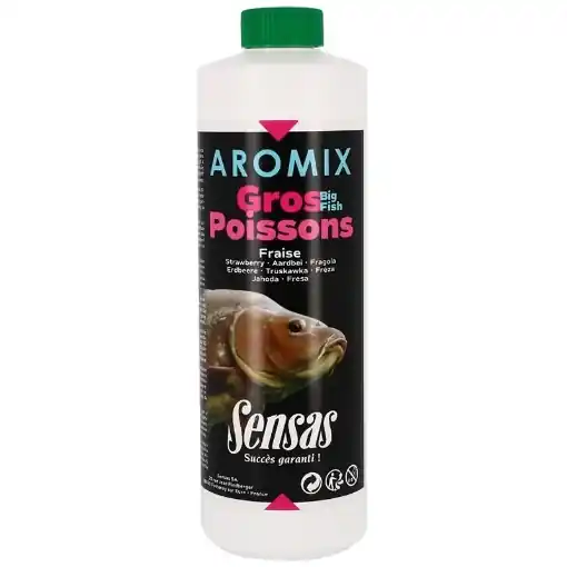 Sensas Aromix Gros Poissons Fraise 500ml (Truskawka) Ihned K Objednání