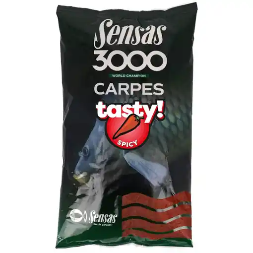 Sensas 3000 Carp Tasty Spicy 1kg (Koření - Robin Red) Časově Omezené