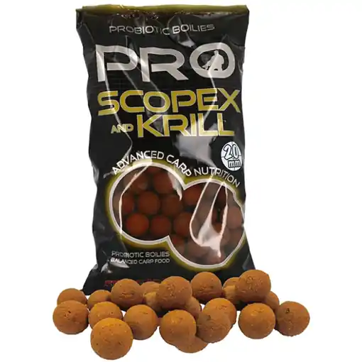 Aktuální Starbaits Probiotic Boilie Scopex Krill 800g 24mm