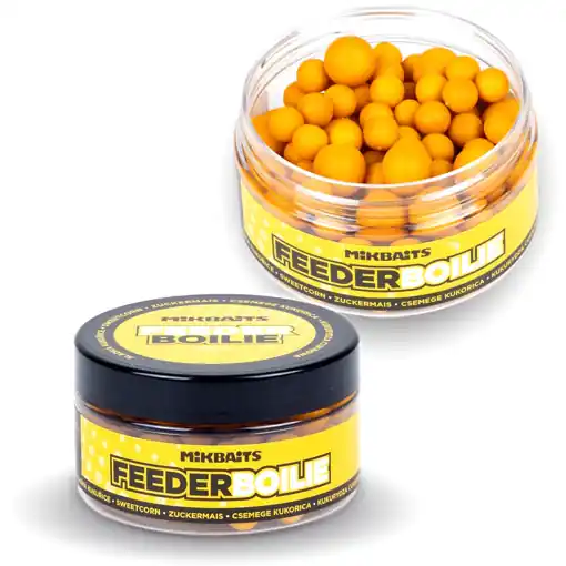 Cenový Hit Mikbaits Feeder boilie 100ml Sweet Corn 8+12 mm