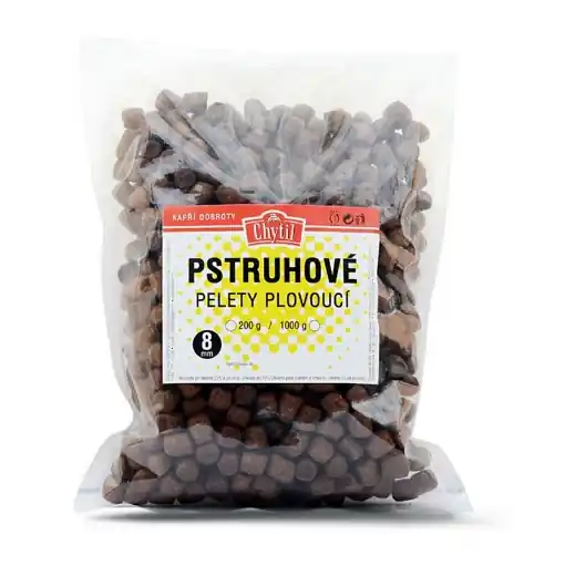 Pstruhové pelety plovoucí 8mm 1 kg Víkendová Akce