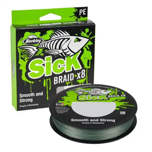 Berkley Sick Braid x8 Moss Green 150m 0.08mm 6.0kg Odeslání Ihned