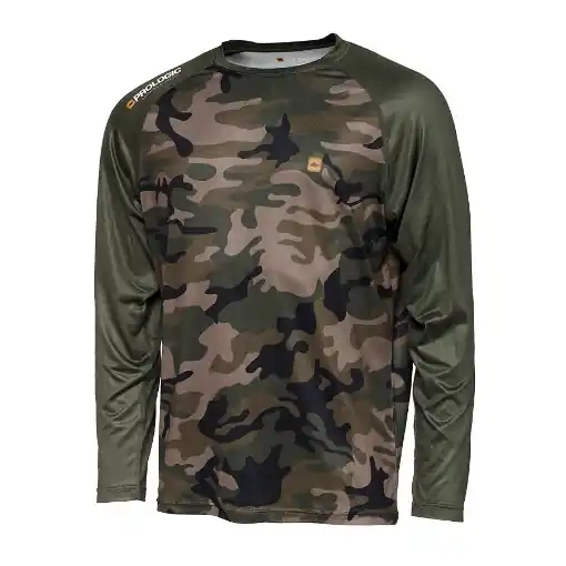 Tričko Prologic UV Camo Long Sleeve T-Shirt Camo/Green Akční Cena
