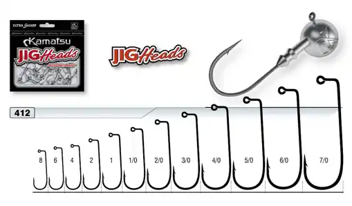 Levný Jig hlavička Kamatsu Extra 1/0, 6.0g 3.7cm