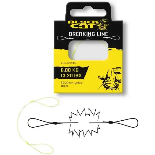 Akce Black Cat Breaking Line yellow 0.35mm 7.1kg 10ks