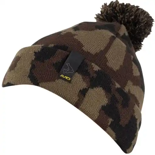 Čepice Avid Carp Camo Bobble Hat Speciální Cena