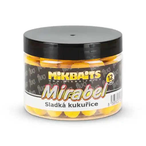 Akce Mirabel Fluo boilie 150ml - Maïs sucré 12mm