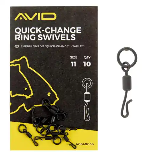 Avid Carp Outline Quick Change Ring Swivels 11 Finální Výprodej