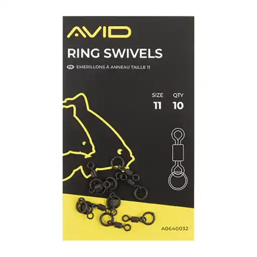 Avid Carp Outline Ring Swivels 11 Oblíbený