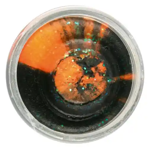 Oblíbený PowerBait Glitter Trout Bait Black/Orange