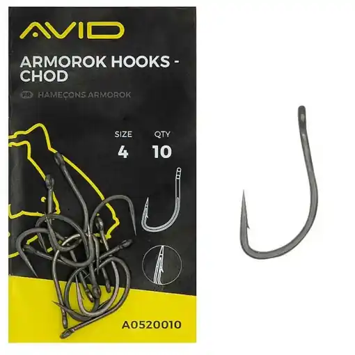 Avid Carp Armorok Chod Hooks 4 Barbed Horká Nabídka