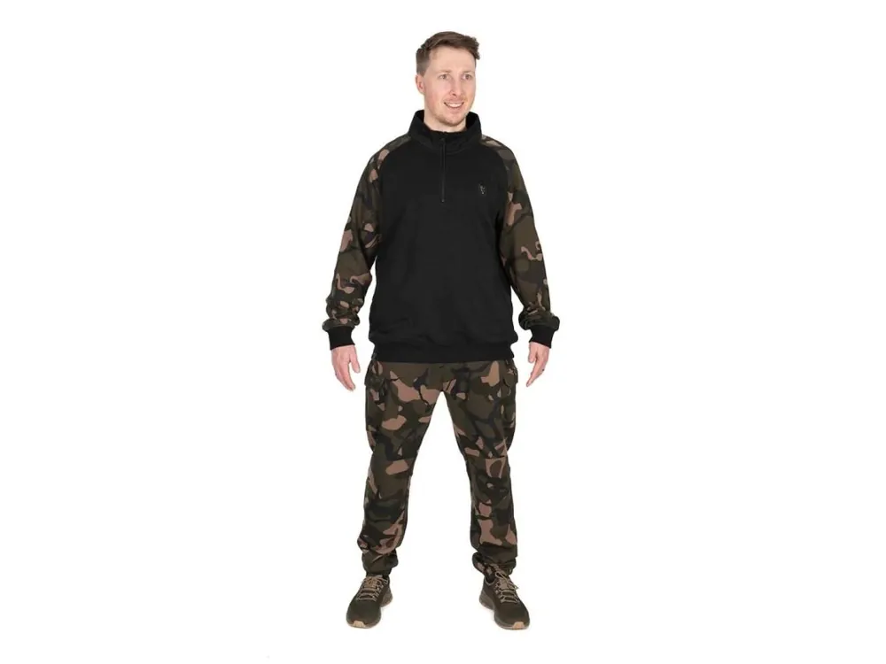 Fox Mikina LW Black Camo QTR Zip Poslední Šance