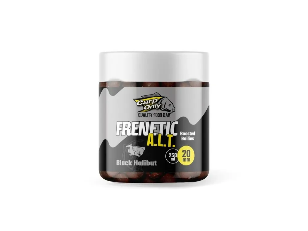 Akční Nabídka Frenetic A.L.T. Boosted Boilies Black Halibut 20 mm 250 ml
