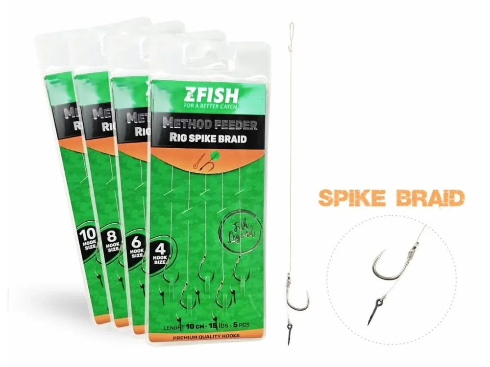 ZFISH Návazec Method Feeder Rig Spike Braid 5 ks Sleva