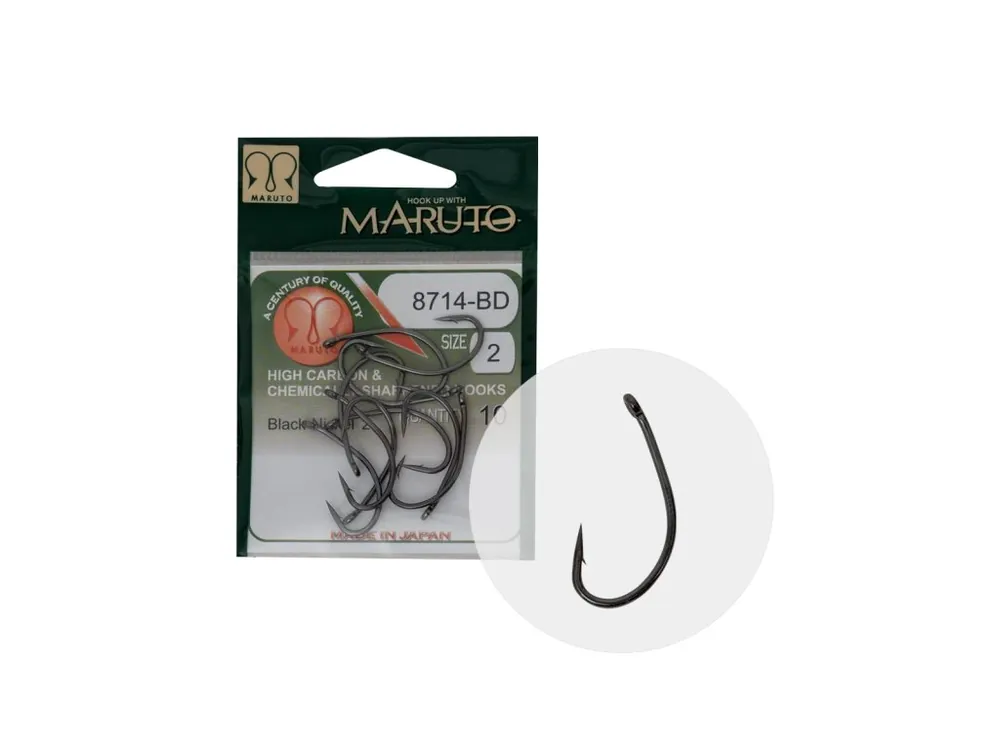 MARUTO HÁČEK 8714BD CARP BARBED FORGED BLACK NICKEL Vysoce Kvalitní