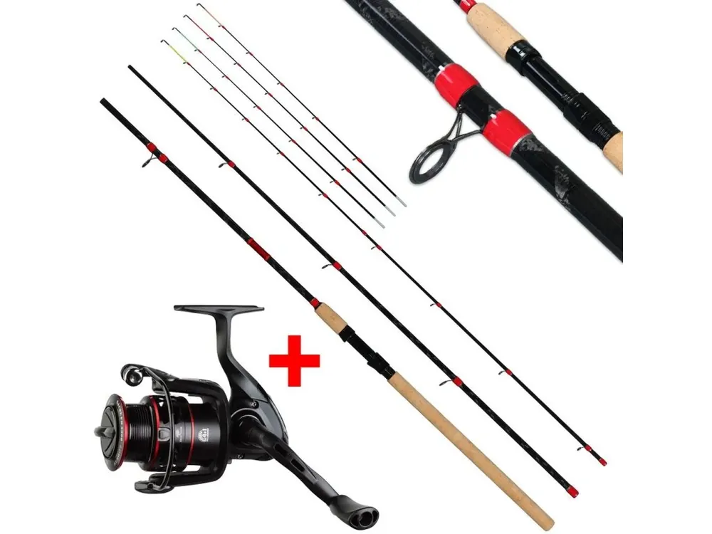 Vysoce Kvalitní iants fishing Prut Fluent MK2 Feeder 3.0m, 80g + Naviják Gaube FD 4000