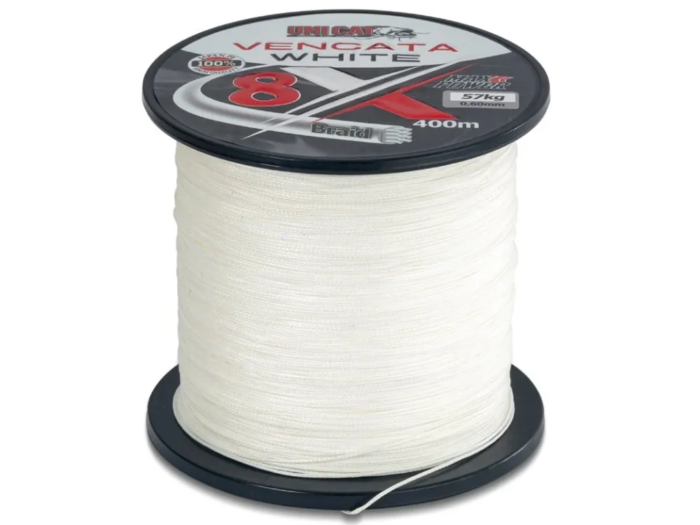 Uni Cat šňůra Vencata White 8X 400m 0,50mm 48kg Originální