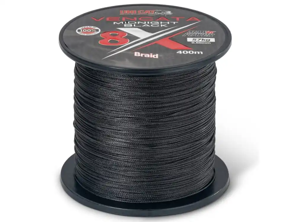 Uni Cat šňůra Vencata Midnight Black 8X 400m 0,50mm 48kg Nejlepší Volba