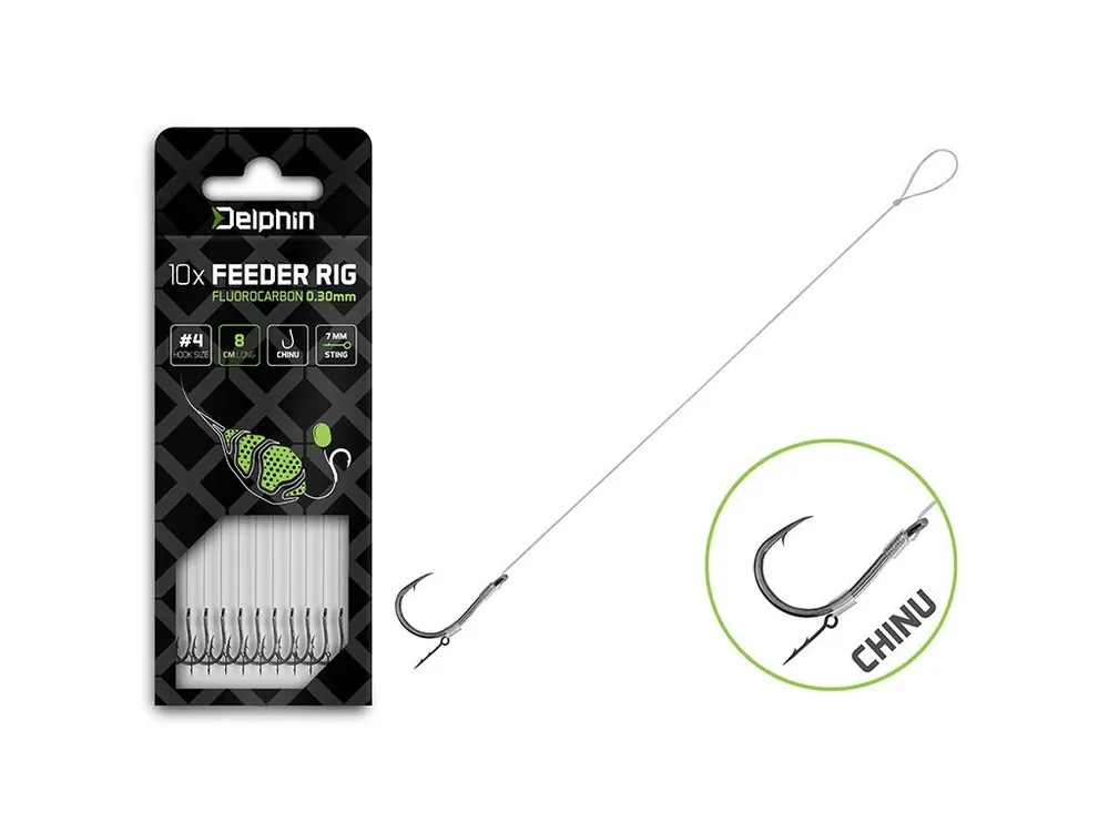 Sezónní Sleva Feederový návazec Delphin Fluoro Sting - Chinu / 10ks