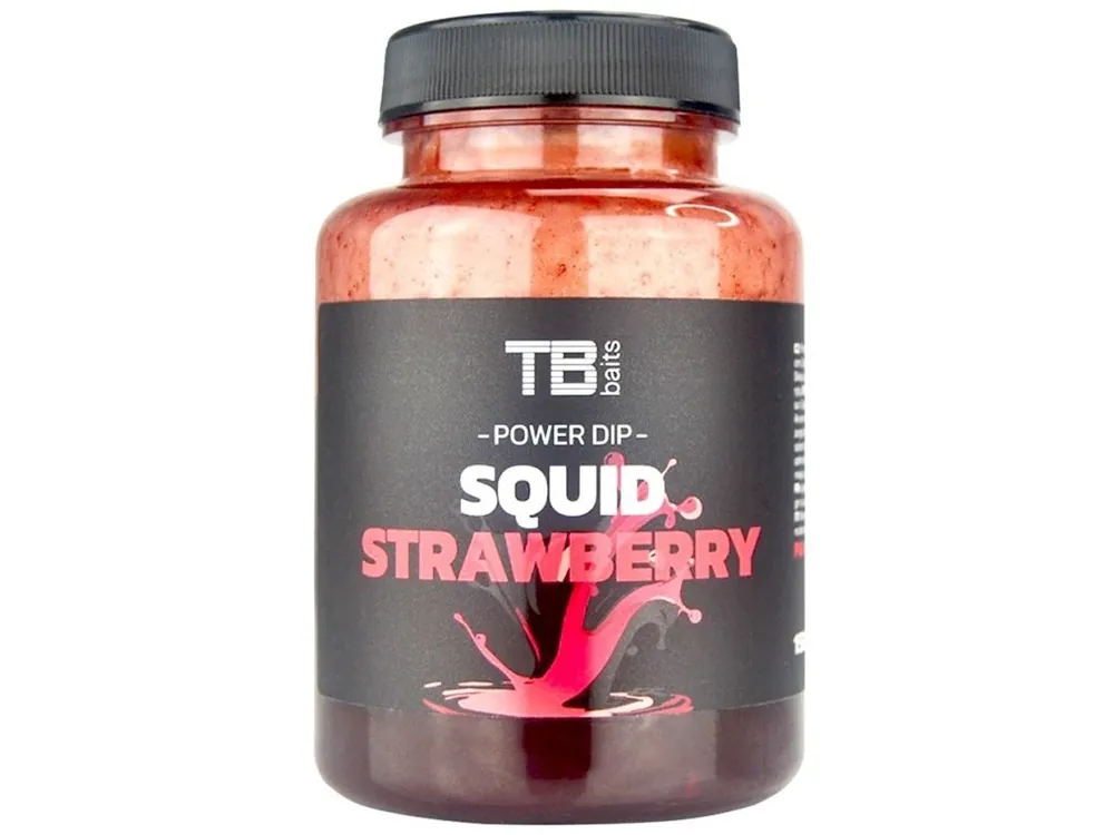 TB Baits Power Dip GLM Squid Strawberry 150 ml Speciální Cena