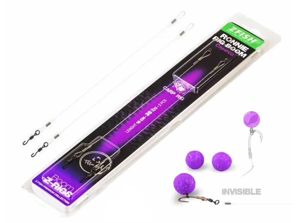 ZFISH Krimpovaný Návazec Ronnie Rig Boom 18cm/30lbs Akce