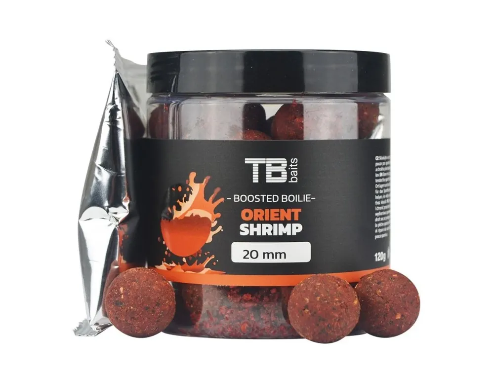 TB Baits Boosterované Boilie Orient Shrimp 120 g Omezená Nabídka