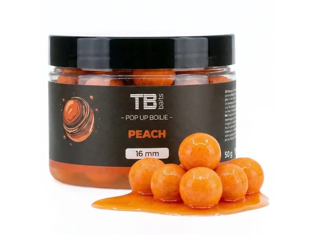 TB Baits Plovoucí Boilie Pop-Up Peach + NHDC 50 g Oblíbený