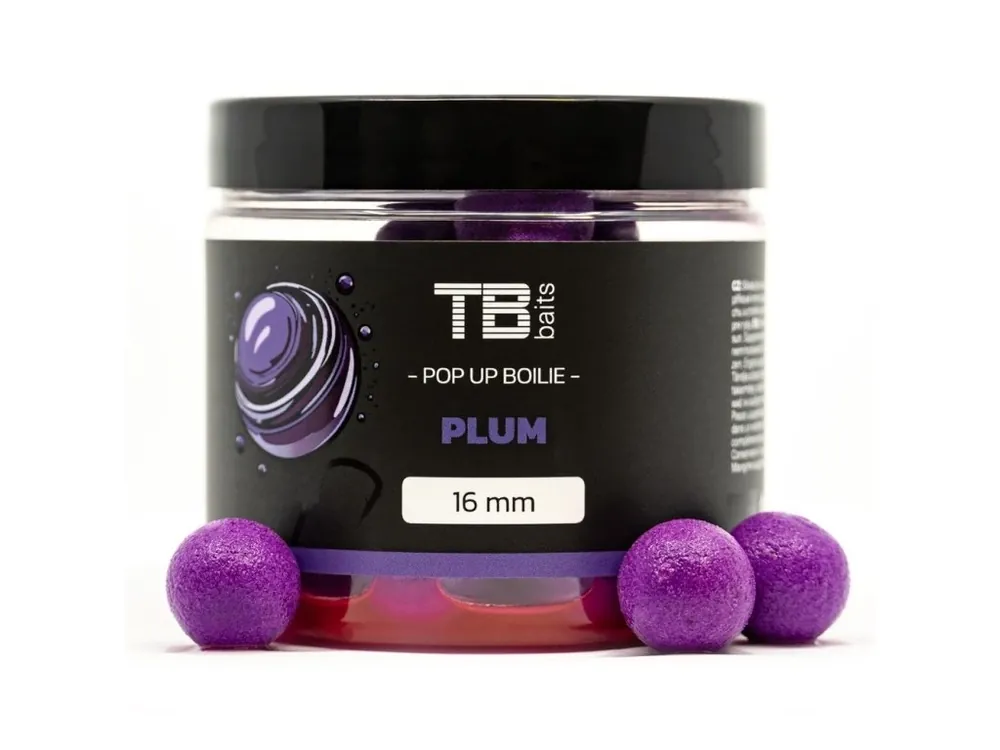 Horká Nabídka TB Baits Plovoucí Boilie Pop-Up Plum + NHDC 65 g