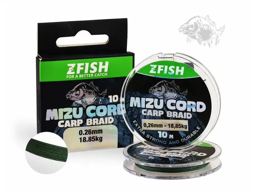 Levný ZFISH Šňůrka MizuCord Carp braid line 10m