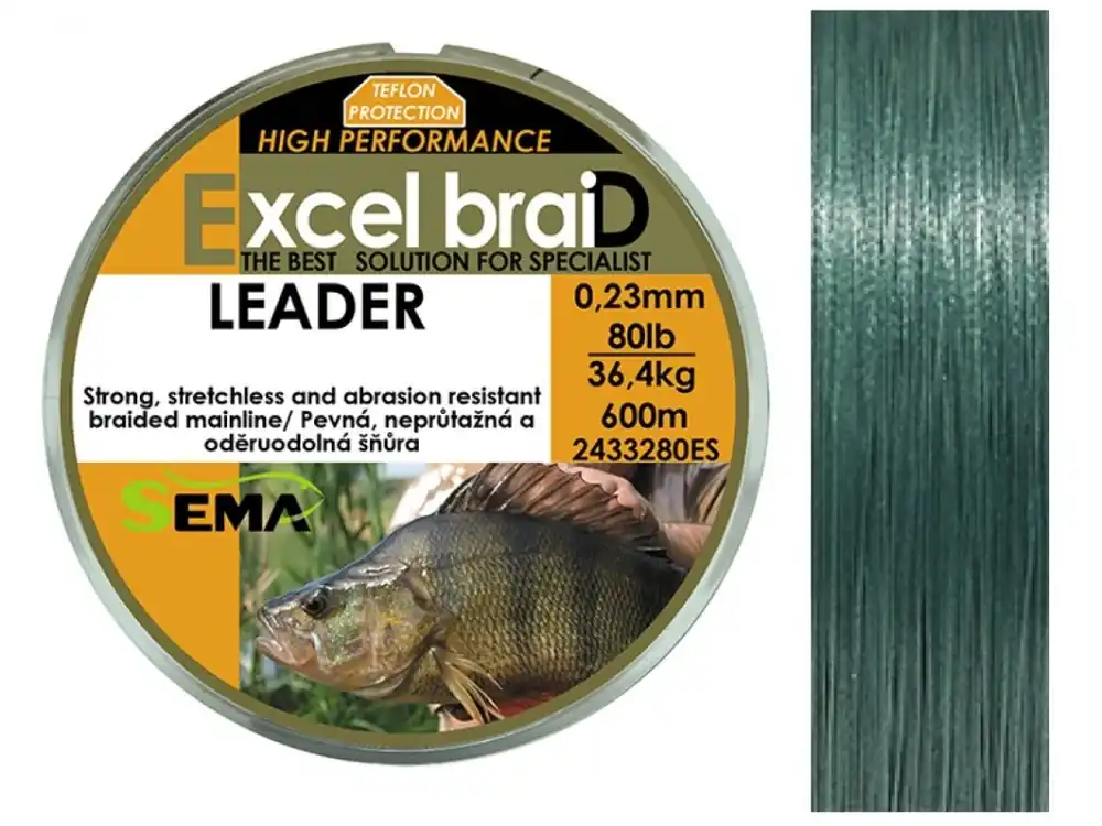 Cenový Hit Sema Splétaná Šňůra Leader Zelená 1 m