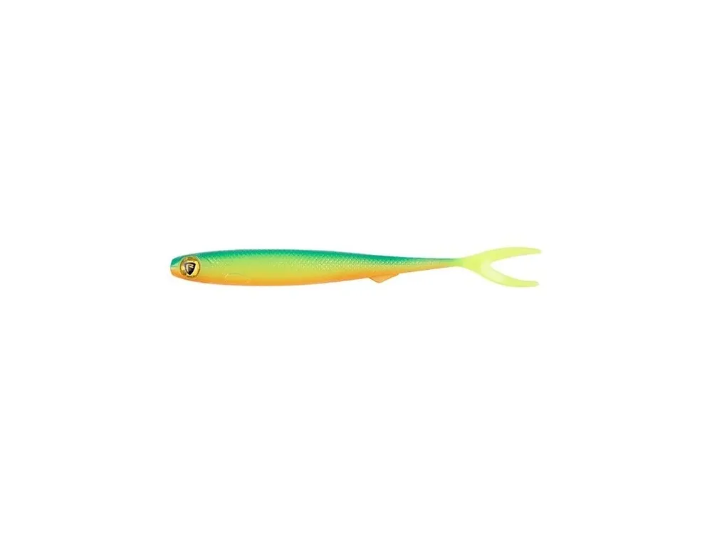 Fox Rage Gumová Nástraha Slick Finesse Super Soft UV Blue Back Chartreuse Výprodej