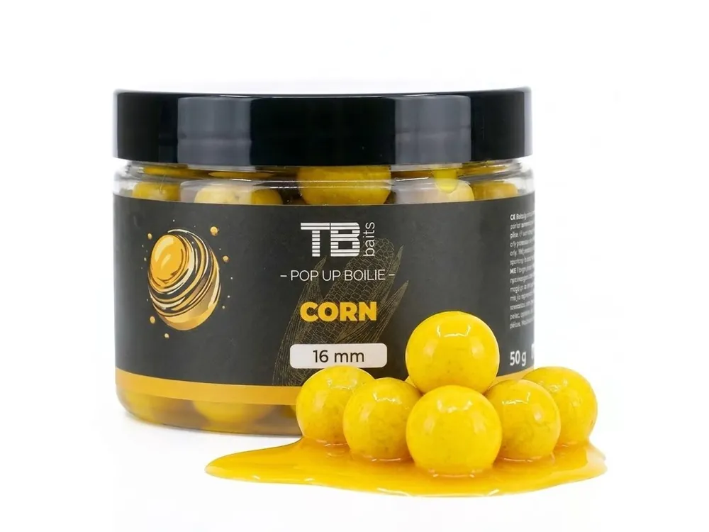 Finální Výprodej TB Baits Plovoucí Boilie Pop-Up Corn + NHDC 50 g 16 mm