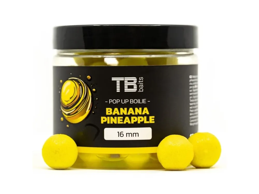 Cenově Výhodný TB Baits Plovoucí Boilie Pop-Up Yellow Banana Pineapple + NHDC 65 g