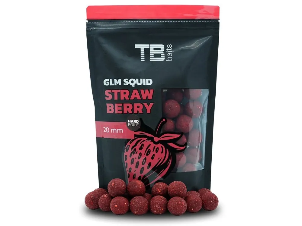 Nejprodávanější TB Baits Hard Boilie GLM Squid Strawberry