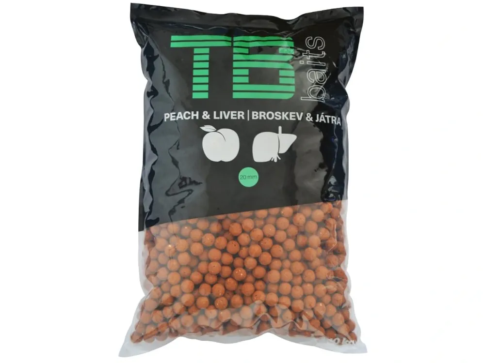 TB Baits Krmné Boilie Peach Liver - 10 kg Víkendová Akce