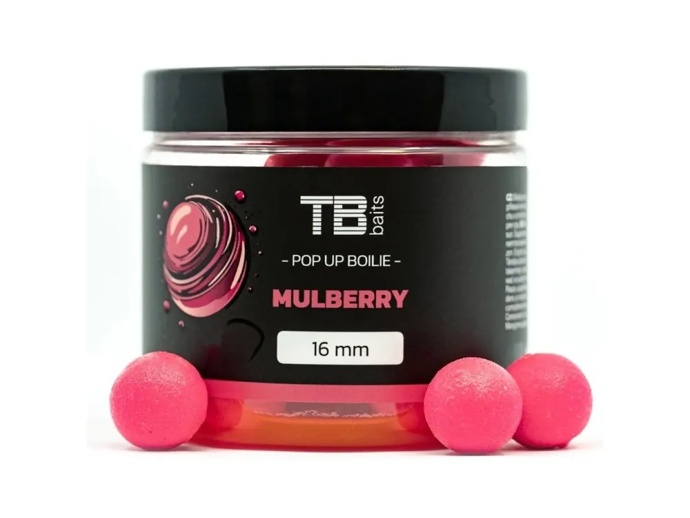 Autentický TB Baits Plovoucí Boilie Pop-Up Mulberry + NHDC 65 g