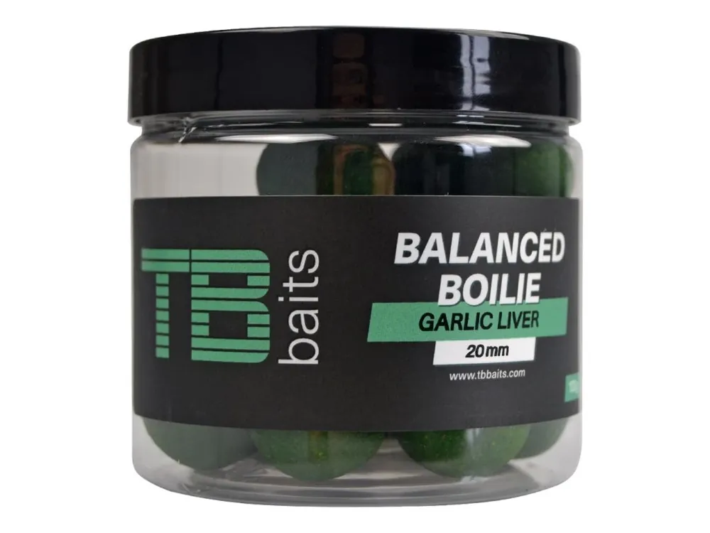 TB Baits Vyvážené Boilie Balanced + Atraktor Garlic Liver 100 g Bezpečná Platba